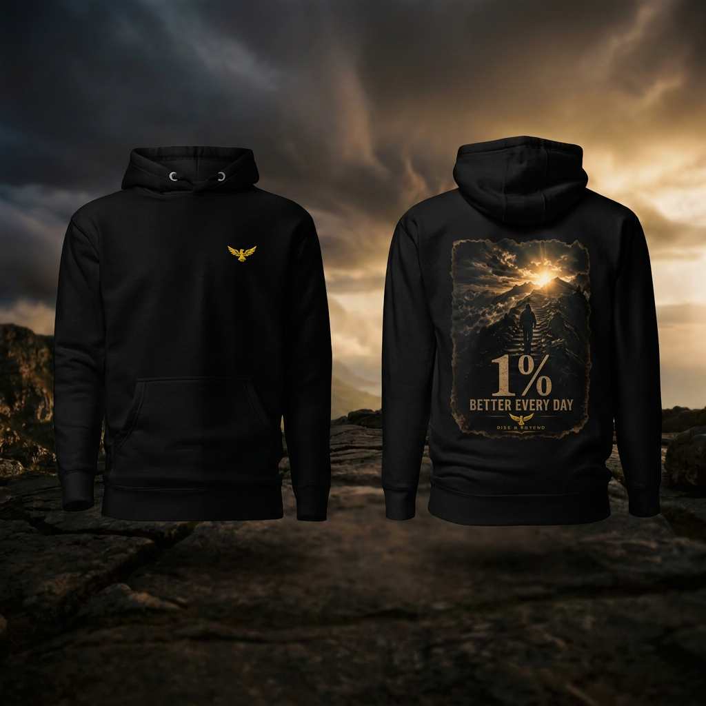 1% Better Every Day — Embroidered Premium Hoodie